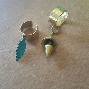 A set of 2 ear lobe cuffs